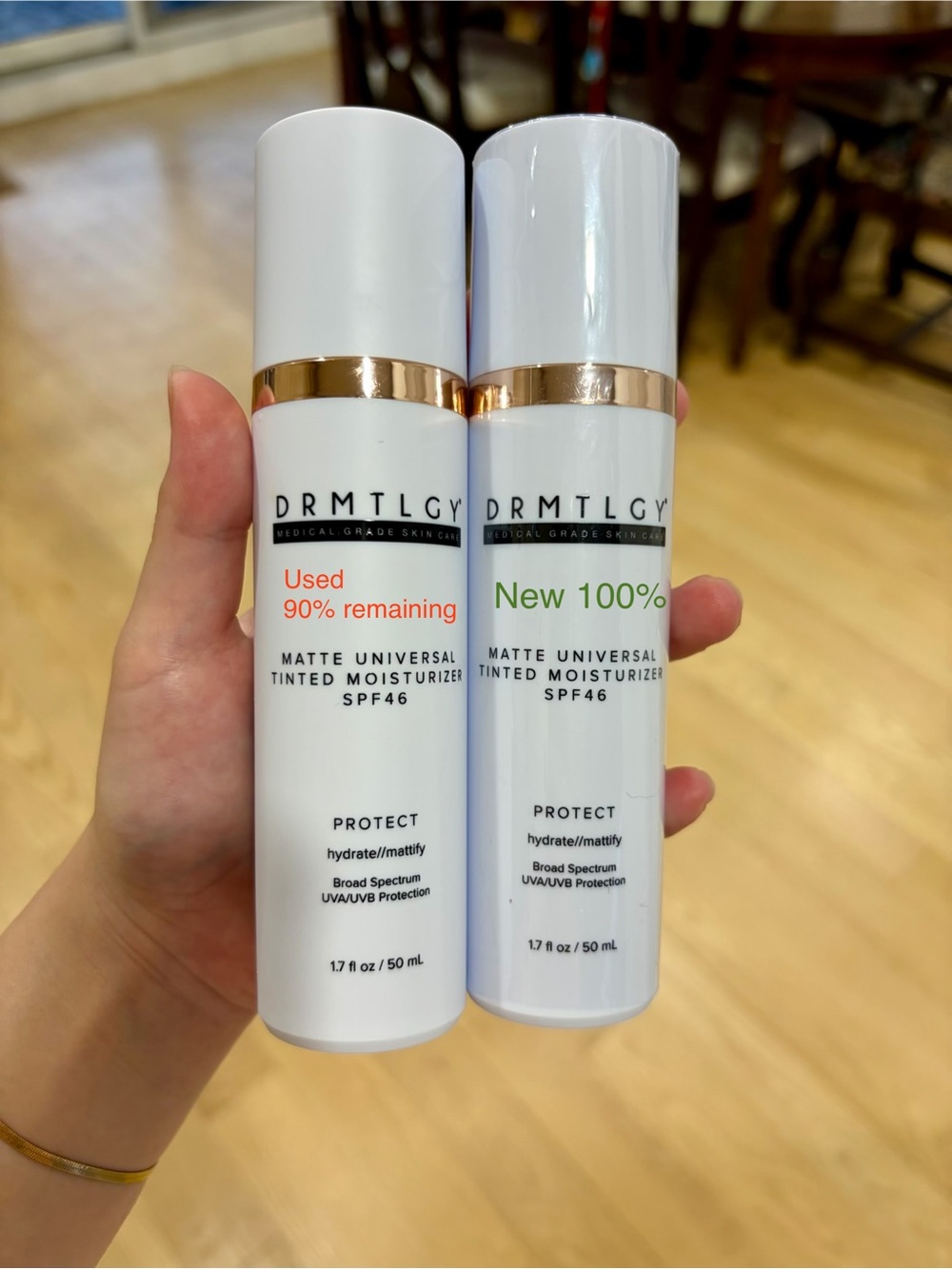 DRMTLGY Matte Universal Tinted Moisturizer SPF46 (50ml) - Price is for both
